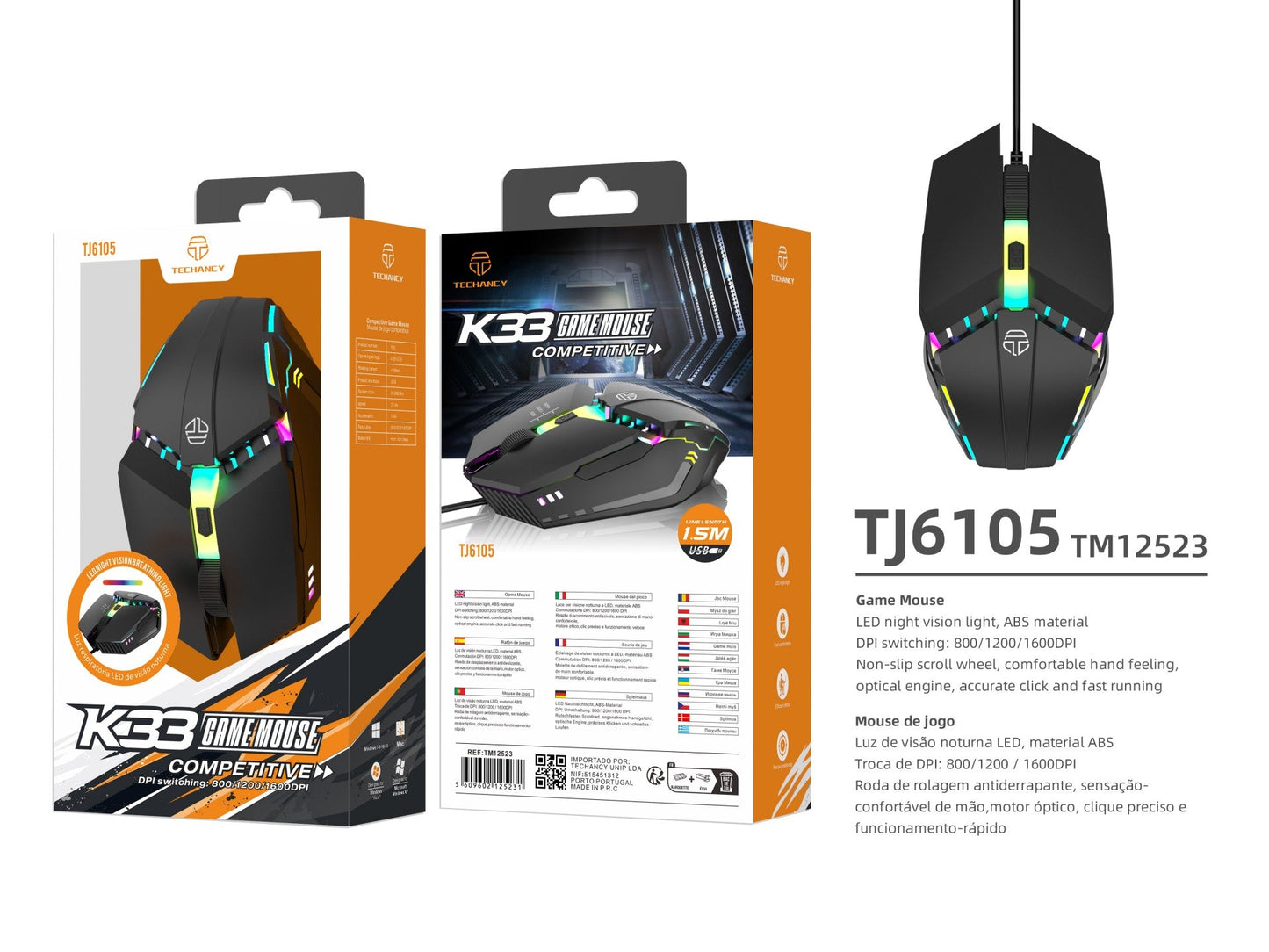 Techancy Gaming Mouse TJ6105-2