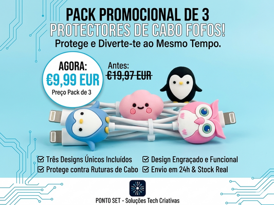 Protetores de Cabo 3 pelo preço de 1