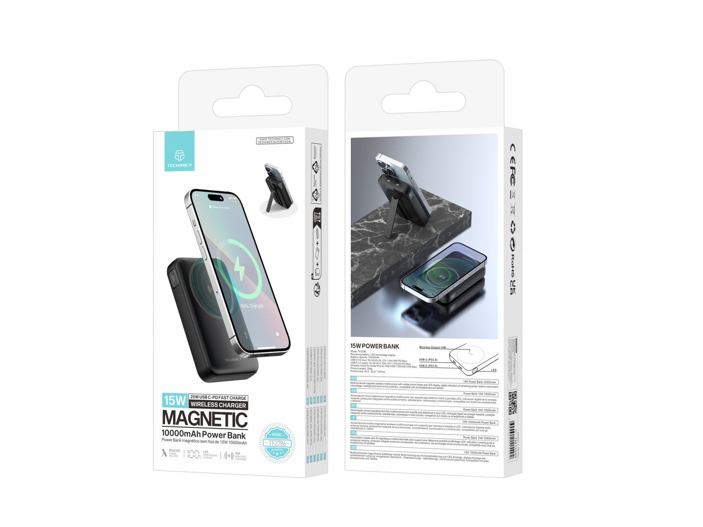 Techancy Power Bank Magnetico TF2786 10000mAh-2