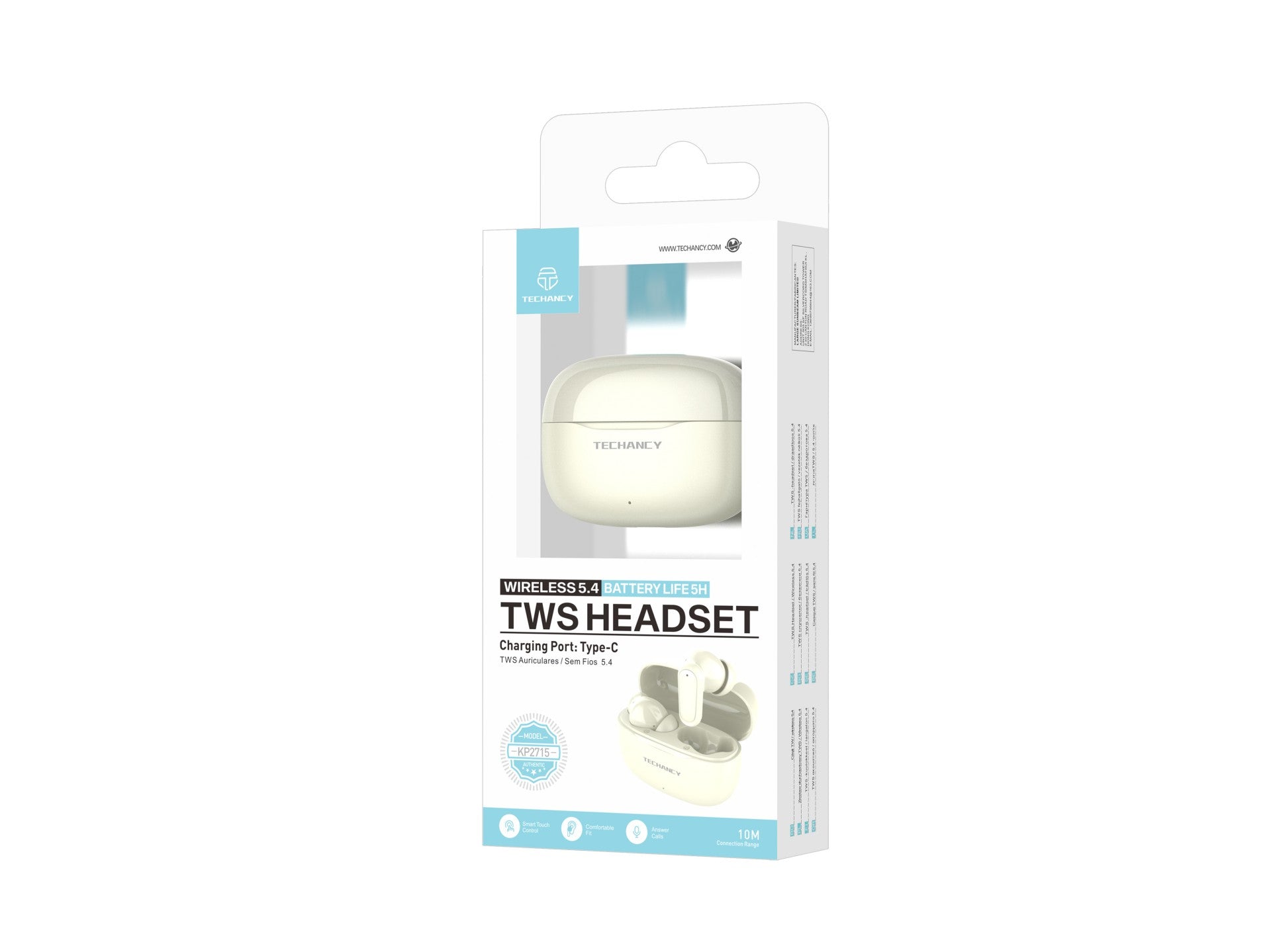 Techancy Auriculares Premium Bluetooth TWS Wireless 5.4 KP2715 -1