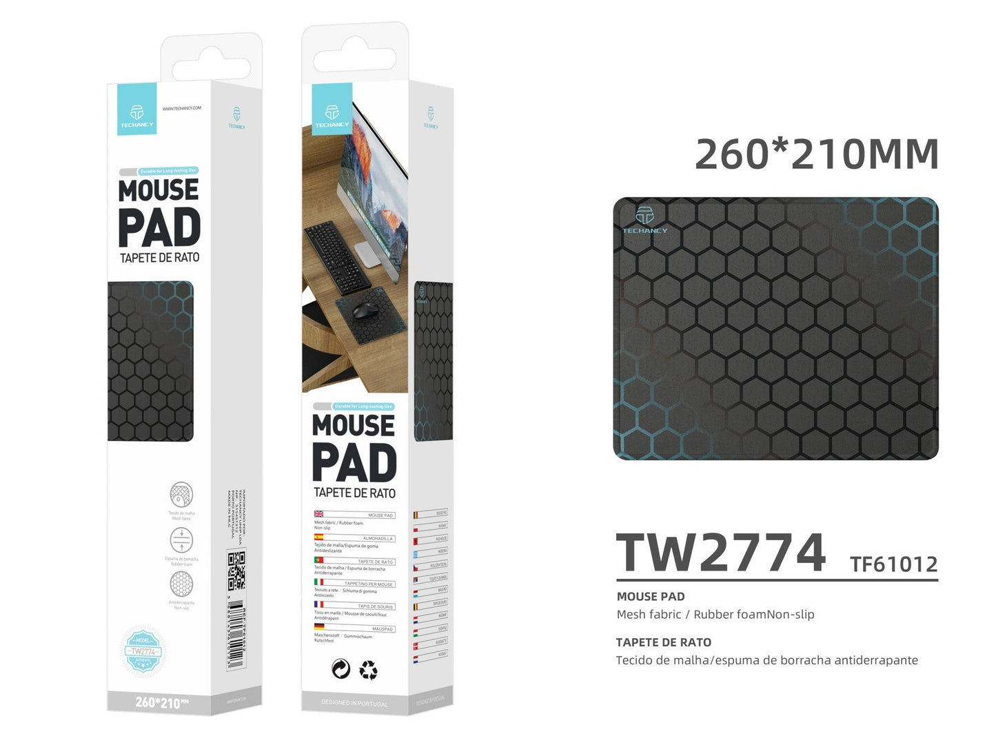 Tapete para rato Techancy 21*26 cm, TW2774-2
