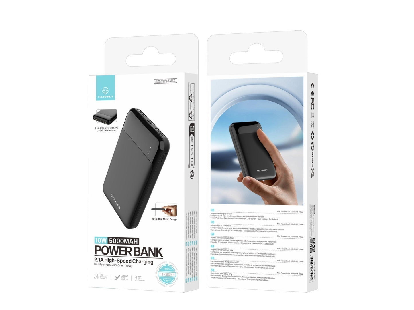 Techancy Mini Power Bank 5000mAh TF2803 -2