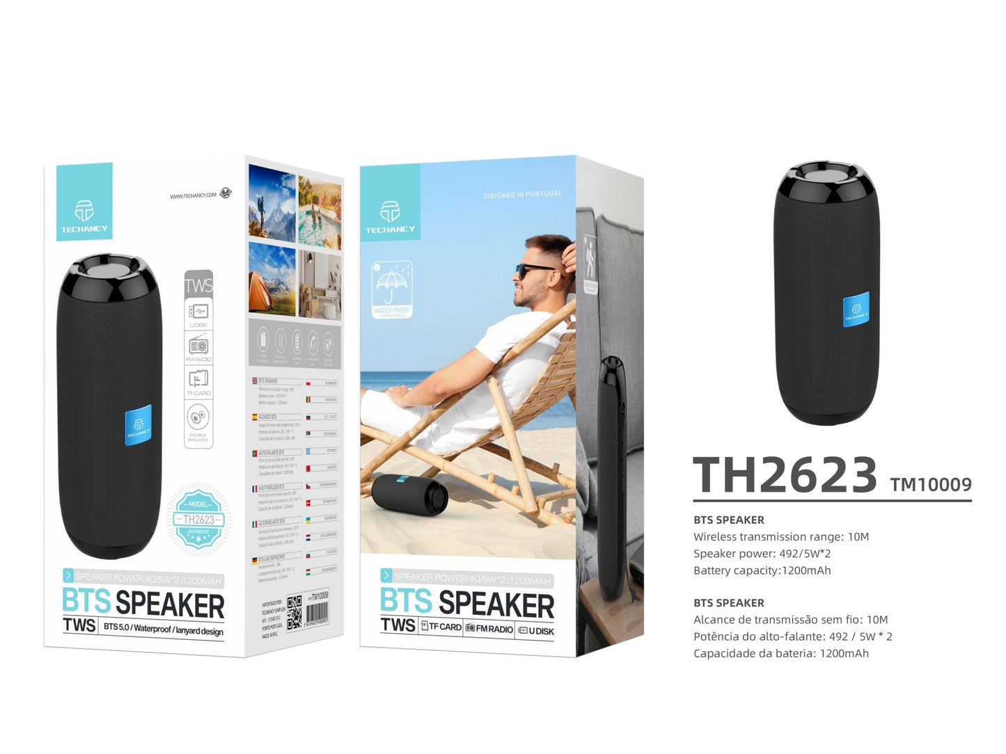 Techancy Bluetooth Audio Black TH2623-2
