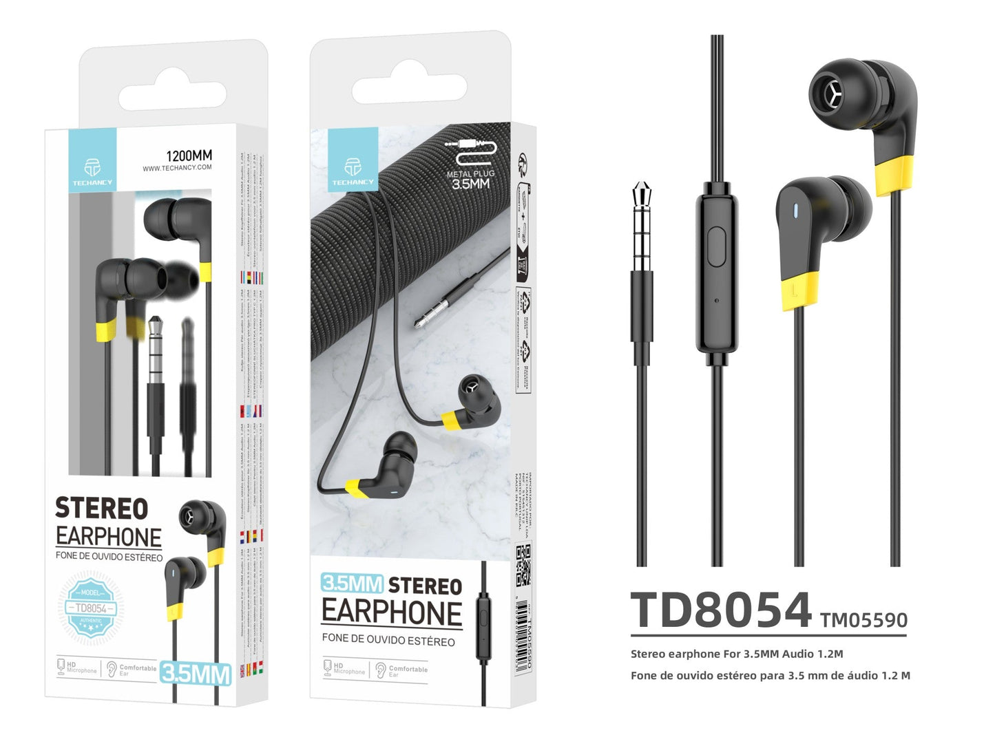 Techancy Auricular Estéreo TD8054-2