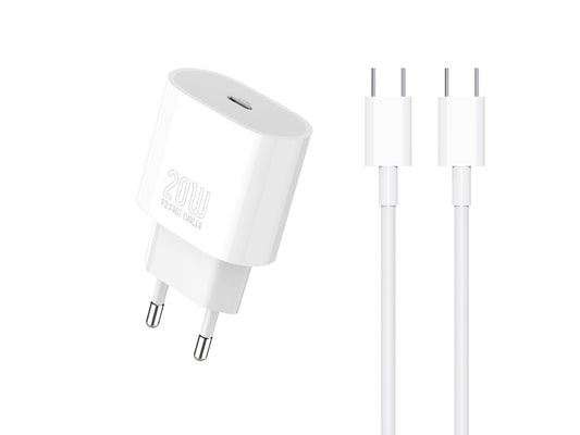 Techancy Carregador TA2824 PD3.0 20W com Cabo USB-C para USB-C -0