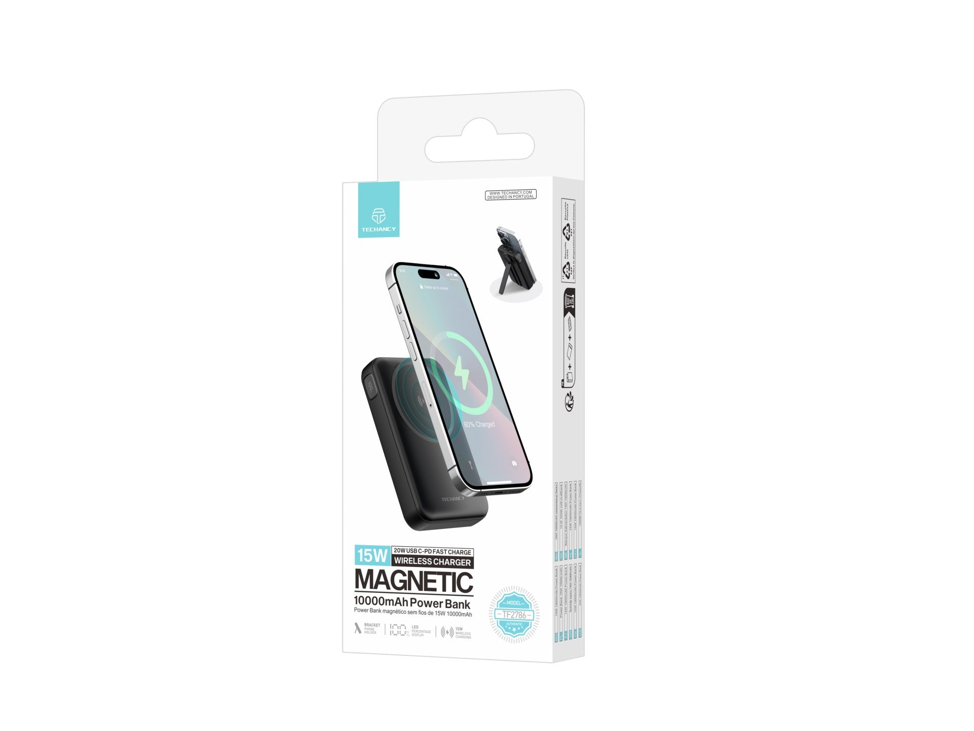 Techancy Power Bank Magnetico TF2786 10000mAh-1