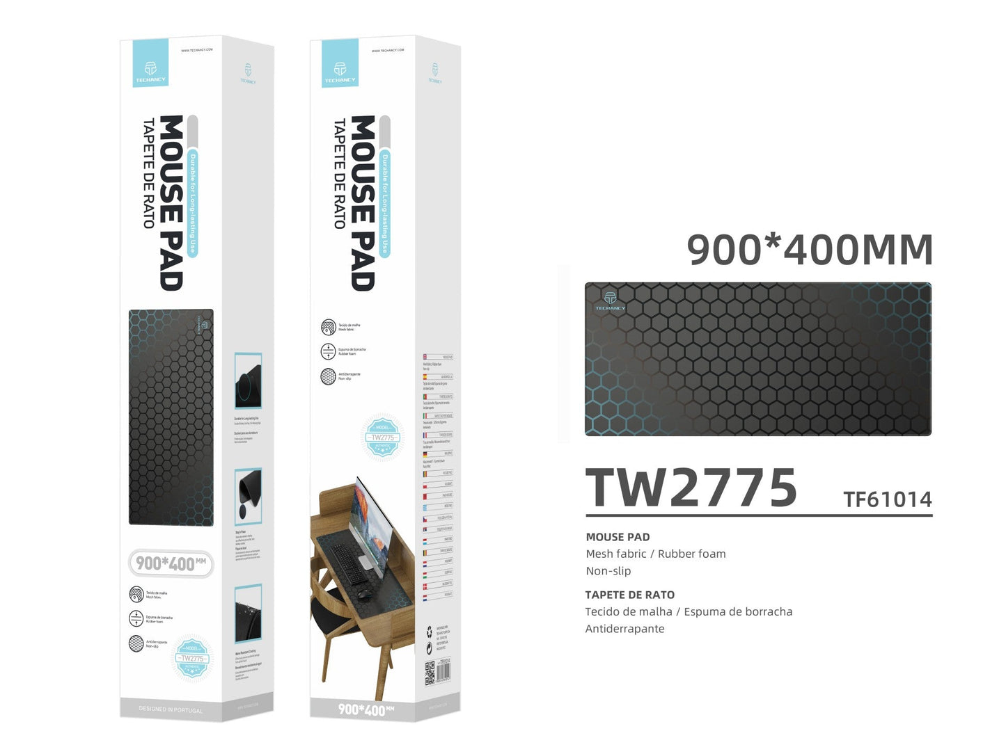 Tapete para rato Techancy 40 x 90 cm, TW2775-2