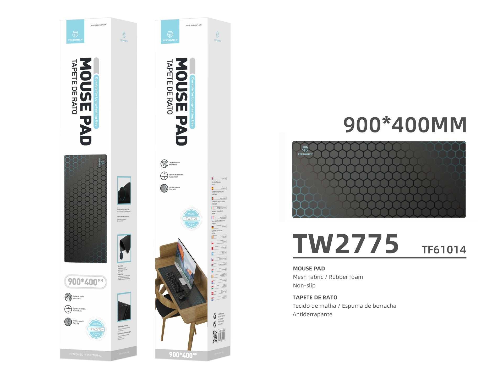 Tapete para rato Techancy 40 x 90 cm, TW2775-2