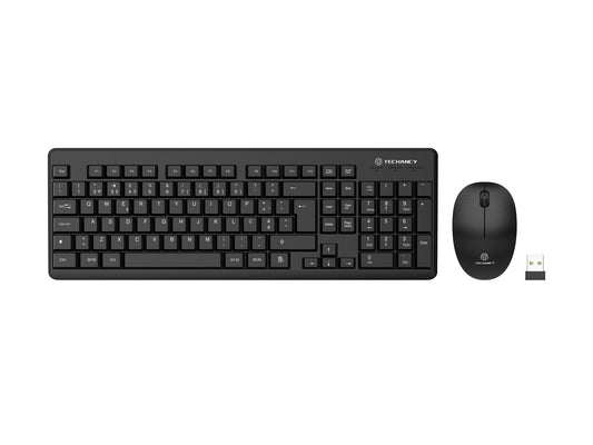 Techancy Kit De Teclado E Rato Sem Fios 2.4g Preto TK1271-0